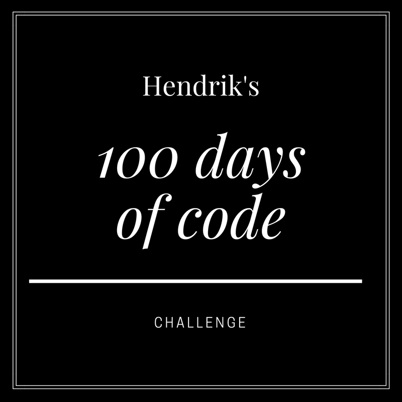 100daysofcode-hendrik-s-100-days-of-code-challenge